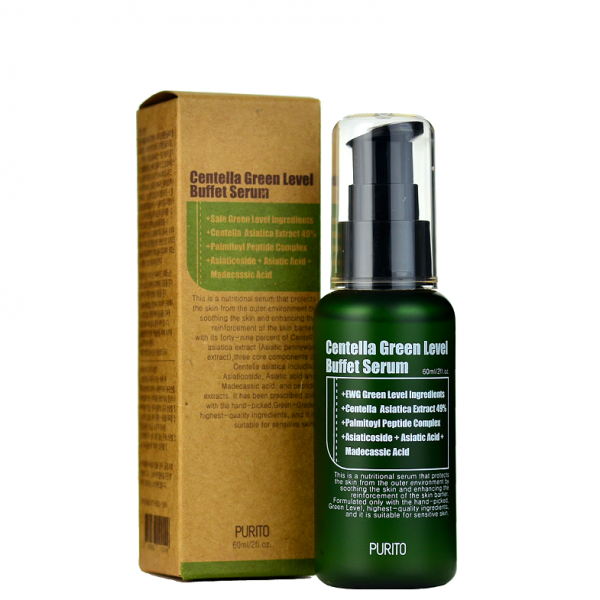 [PURITO] Увлажняющая сыворотка для восстановления кожи с центеллой Centella Green Level Buffet Serum 60ml