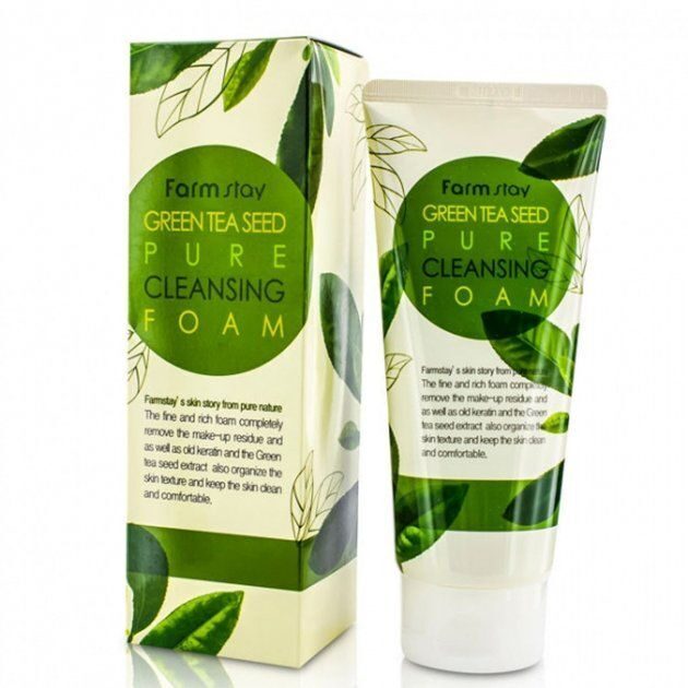 [FarmStay] Пенка для умывания лица с зелёным чаем Farmstay Green Tea Seed Pure Cleansing Foam 180 мл
