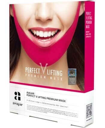 [AVAJAR] ЛИФТИНГ МАСКА ДЛЯ ПОДБОРОДКА PERFECT V LIFTING PREMIUM MASK (РОЗОВАЯ)